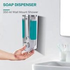 Soap Dispenser Bathroom Wall Mount Shower Shampoo Lotion Container Holder System