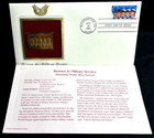 Honoring Women In Military Service 1st Day Issue Usps 22kt Gold Stamp