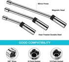 Duratech 5 8  9 16  Magnetic Swivel Spark Plug Socket 5 Pcs Set 6pt 12pt Socket