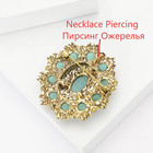 Elegant Baroque Round Brooch Pin Rhinestone Coat Scarf Lapel Jewelry For Women