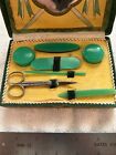 Celluloid Art Deco Green Vanity Set Beautiful With Case