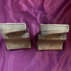 Vintage Mcm Pm Craftsman Brass Metal Cast Stack Of Cascading Books Book Ends 