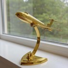 Brass Airplane Model Vintage Aviation Desk Decor Pilot Gift Aircraft Sculpture