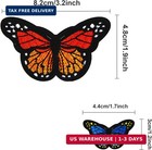 20pcs Butterfly Iron On Patches  2 Size Embroidered Sew Applique Repair Patch