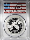 2023-w  100 Freedom Of The Press Pcgs Pr70dcam Fdoi 1oz Platinum Cleveland Sign