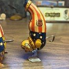 J Chein Vintage Uncle Sam Handstand Clown Tin Litho Windup Toy 1940   s 2ea