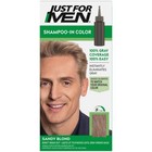 Just For Men H-10 Sandy Blond Hair Dye  Shampoo-in Temporary Color  3 Pack