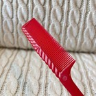 Vintage Ace Unbreakable Plastic 8  Deep Maroon Red Rat Tail  Comb Retro Usa