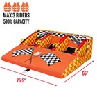 Sunny   Fun Towable Water Tube  3-person Inflatable Tube With Handles   Tow Rope