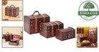 Dark Brown Wooden Treasure Chests - Antique Decor For Parties And Classrooms