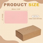 2  X 3 5  Note Card  100 Pcs Index Card Kraft Paper Round Corner  Pink