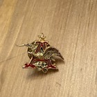 Vtg Anheuser Busch Beer Logo Enamel Advertising Lapel Pin W  Eagle
