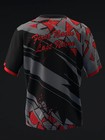 Custom Name Glatter - Black Red Bowling Jersey Short   Long Sleeve Shirts