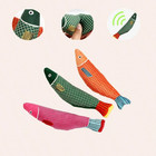 Cat Interactive Toy Soft Fish Chew Toy Cat Crinkle Sound Fish Toy Kitten Kicker