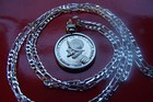 Rare Conquistador Panama Proof Coin Pendant On A 30   925 Sterling Silver Chain 