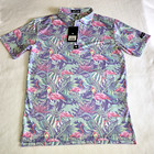 Bad Birdie Polo Shirt Youth Girl Xl Golf Tennis Hawaiian Flamingos