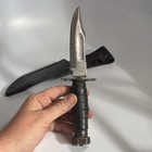 Ka-bar Usa Black Leather Sheath W  Japan Made Hunting Utility Rat Knife