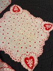 Vintage Lot Of 4 Valentine s Day Ladies Handkerchiefs Hankies