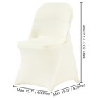 30 50 100pcs White Stretch Folding Chair Covers For Wedding Party Dining