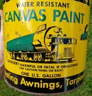 Rare Vintage Gas Oil Advertising Tin Sign Buckeye Canvak Paint Can Graphics 