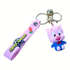 Looney Tunes Porky Pig Rubber And Metal Keychain Brand New Free Shipping