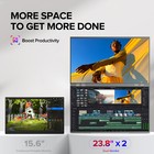 Uperfect 23 8  Fhd 100hz Dual Monitor Adjustable Stand Monitor Extender Screen