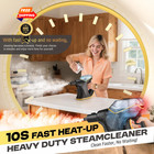 Handheld Steamers For Cleaning  1300w High Pressure Steam Large  Black