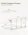 Oasisspace Elderly Adults Folding Bed Rail Safety Handle Side Guard Assist Rail