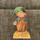 Vintage Antique German Mechanical Moving Valentine Boy 1920   s