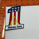 Widows Son  1 Masonic Patch With American Flag Design And Masonic Emblem 
