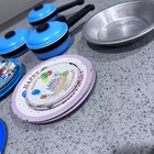 Large Lot Vintage Metal Play Pretend Dishes Pots Pans Disney Snoopy Birthday 