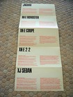Jaguar Official E Type Roadster Coupe 2 2 Xj Sales Brochure 1969 Usa Edition