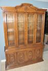 Drexel Heritage Cameo China Cabinet Hutch Burled Walnut Dining Room Table Chairs