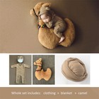 Newborn Photography Props Baby Kids Clothing Camel Blanket Background Backdrop
