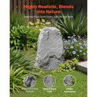 Uimoso Artificial Landscape Rock Cover Outdoor Well Pumps Realistic Grey Boulder