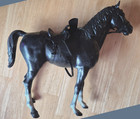 1965 Louis Marx Vintage Johnny West Thunderbolt Palomino Horse Black W  Saddle