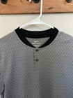 Nike Dri-fit Polo Shirt Mens Small Tall Gray Blade Collar Golf Short Sleeve