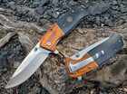 Wood Spring Assisted Pocket Knife Edc 5 Oz Deep Carry Flipper Tab Quality Blade