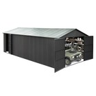 Domi 12x25ft Metal Garage Shed  Extra Large Carport W  Lockable Doors