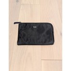 Tumi For Delta Black Ballistic Nylon Travel Zip Organizer Pouch   Purple Lining