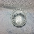 Vintage Indiana Glass Clear Ivy Bowl Vase Ruffled Rim 5 5  Flower Floral Candle
