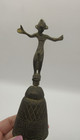 Rare  Vintage Dinner Bell Male Figurine Erotic Metal Antique Unique Art Man Ooak