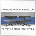 Vivo Stand-v002f Dual Led Lcd Monitor Free-standing Desk Stand For 2 Screens    