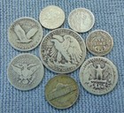Nice Assortment Of Eight  8  Vintage Silver Coins