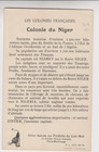 French Niger - French Arica Colonial Series Vintage Card