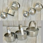 3 Pieces Round Biscuit Cutter With Handle Stainless Steel Round Circle Doughnut