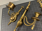 Vintage Brass Candle Stick Sconce Holder Lot- Taper Pineapple Musical Notes