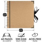 Scrapbook Album 60 Pages 8 X 8 Inch Brown Photo Album Scrap Book