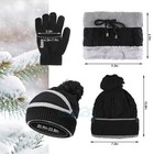 Winter Baggy Slouchy Knit Warm Beanie Hat Scarf Ski Skull Cap Mask Gloves Set