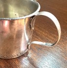 Antique Sterling Silver Baby christening Cup  Edwardian Pattern 98 45g Monogram